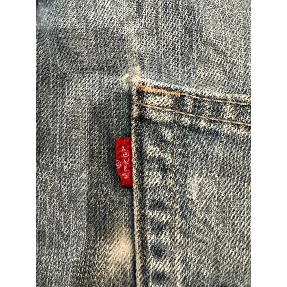 VTG 1997 Levi's 569 Loose Fit Skater Jeans Baggy Thrashed Paint Splatter 36x28